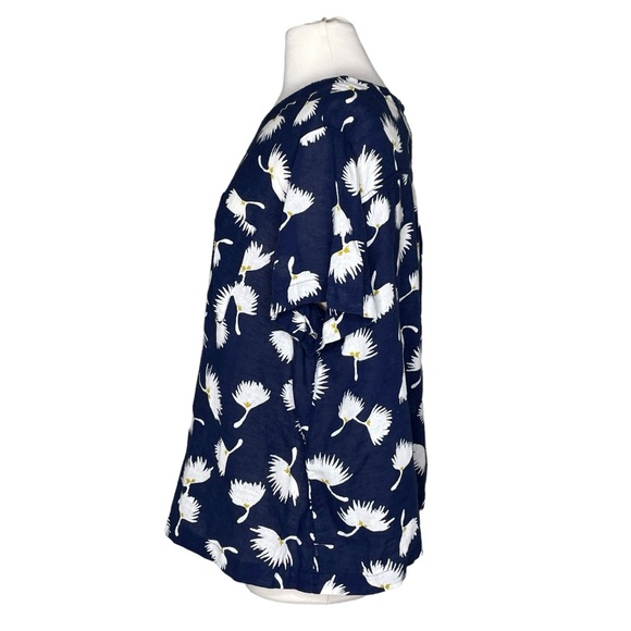 Old Navy XL oversized linen pocket tee navy blue - Picture 5 of 7